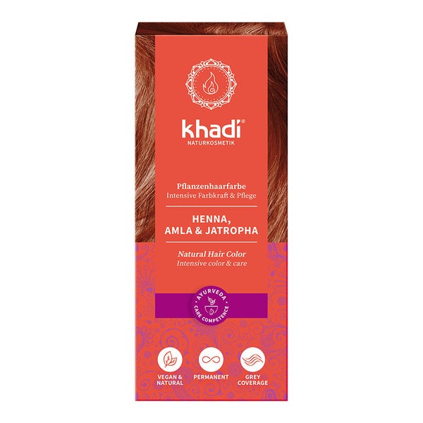 Khadi - Henna rot, Amla & Jatropha 100 g