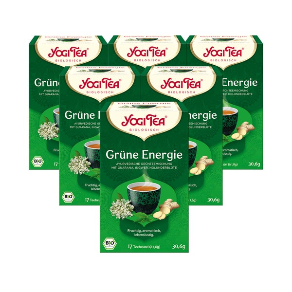 Yogi Tea - Grüne Energie Bio Grüntee | 6 x 30,6g 6x17 St