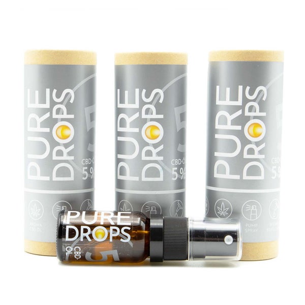 PURE  DROPS CBD-ÖL 5% Bundle Vollspektrum aus Österreich 30 ml