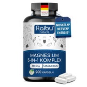 Produktabbildung: Magnesium-Komplex hochdosiert - 450 mg Magnesium pro Tag - RAIBU 200 St