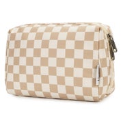 Kosmetiktasche Schminktasche Makeup Tasche Damen Gitter Hell 1 St