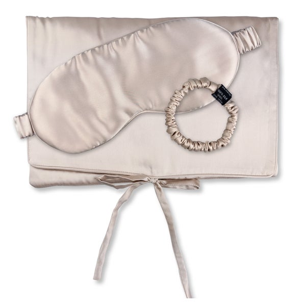 TRAVEL SET BEAUTY S Tasche, Schlafmaske & Scrunchie S aus Seide