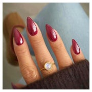Künstliche Fingernägel Chrome Glitzer Rot Mandel Acryl 24 Gl 1 St