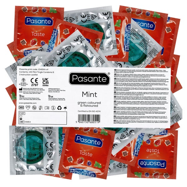 Pasante Mint Kondome erfrischend aromatisiert 144 Stück (144 Kondome) 144 St