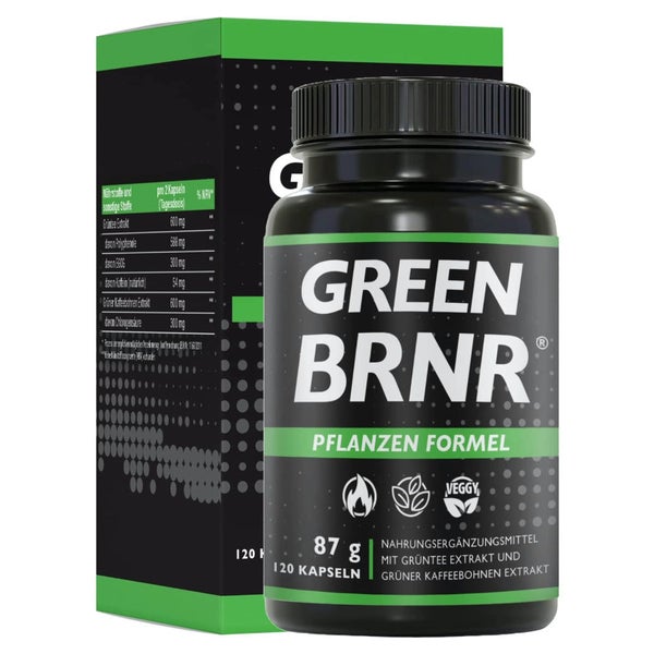 BRNR GREEN BRNR Grüntee Extrakt Kapseln mit Grüner Kaffee 120 St