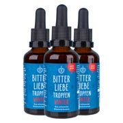 BitterLiebe Bitterstoffe Tropfen 50ml - Limited Winter Edition - winterliche Bittertropfen aus Die Höhle der Löwen - Hildegard von Bingen, Bitterkräuter 3x 50 ml