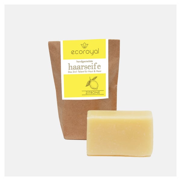 Zitrone - handgesiedete Haarseife für Haut & Haar