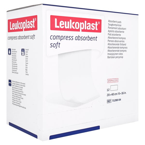 Leukoplast Compress Absorbent soft steri 12X1 St