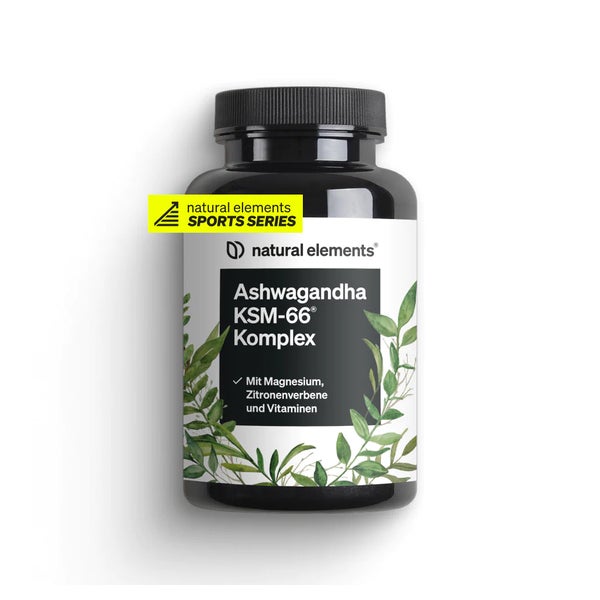 Ashwagandha Komplex – 600mg pro Tagesdosis – 120 Kapseln – mit KSM-66, Zitronenverbene, Magnesium, Folsäure und Vitamin C, B6 und B12 – hochdosiert & vegan – in Deutschland produziert & laborgeprüft 120 St