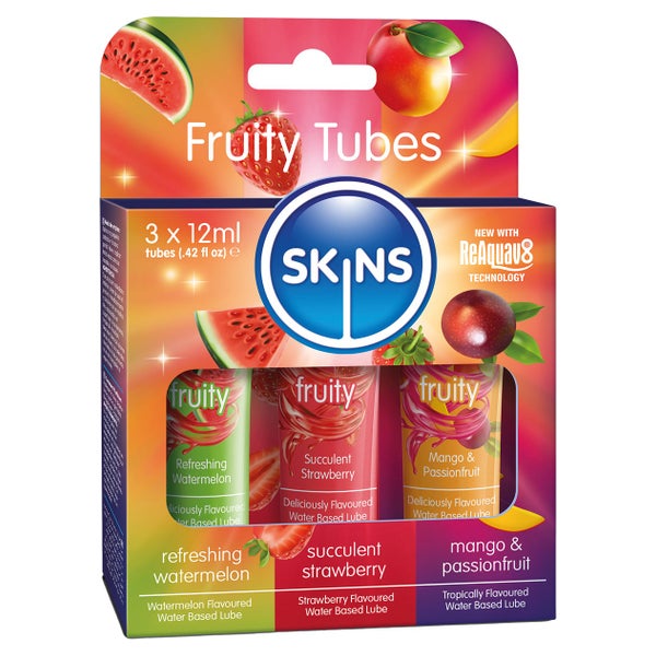 Fruity Tubes Gleitgel Set 3 × 12 ml – fruchtig & vegan (0.036 l) 36 ml