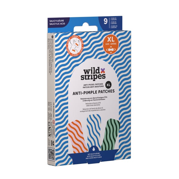 Wild Stripes Anti-Pimple Patches XL Clear 9 St