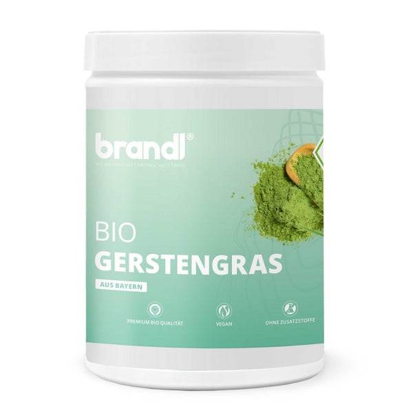 brandl® Gerstengras Pulver Bio | Bio Gerstengras in Premium-Rohkost-Qualität unabhängig laborgeprüft 1000 g