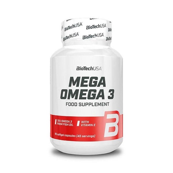 BioTechUSA Mega Omega 3, 90 Kapseln 100 g