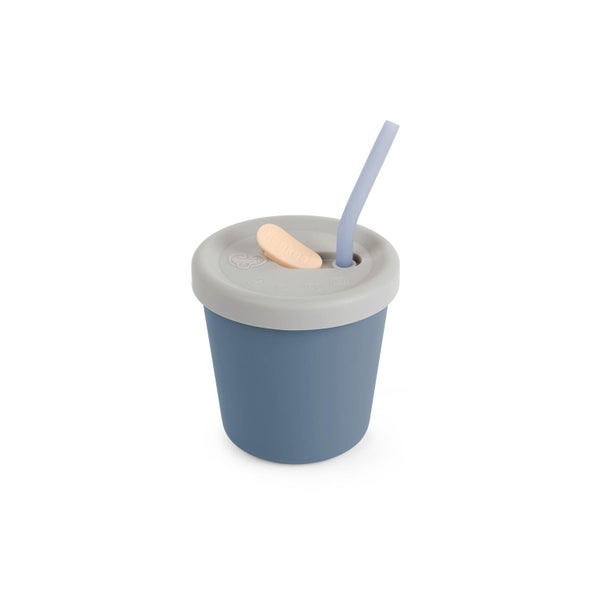 Trinkbecher mit Röhrchen - Blau