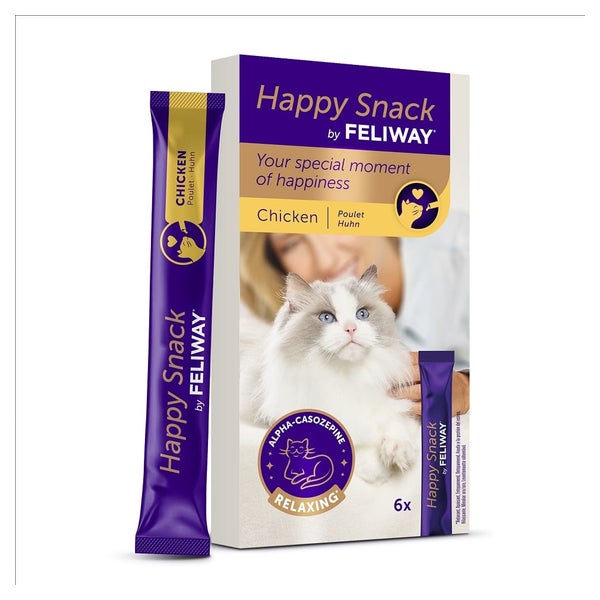 FELIWAY Happy Snack 6x15 g cremiger Snack für Katzen - relaxing 0,09 kg