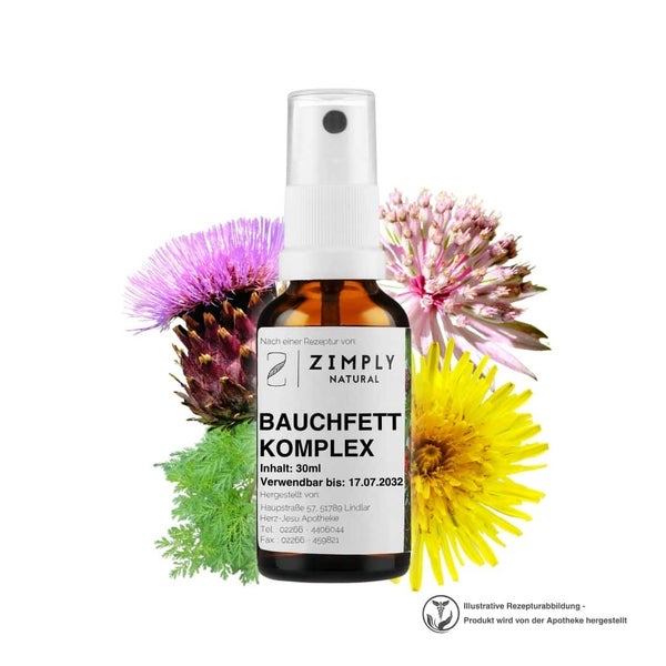 ZIMPLY NATURAL Bauchfett Komplex - Pflanzenbasierte Rezeptur 30 ml