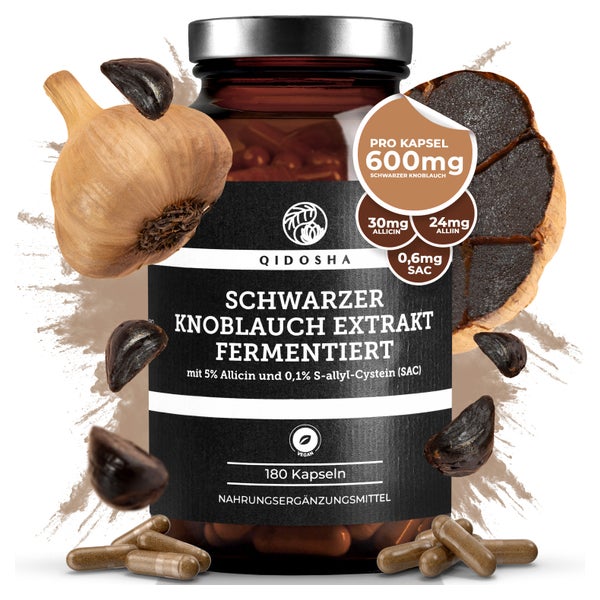 QIDOSHA Schwarzer Knoblauch Extrakt fermentiert 180 St