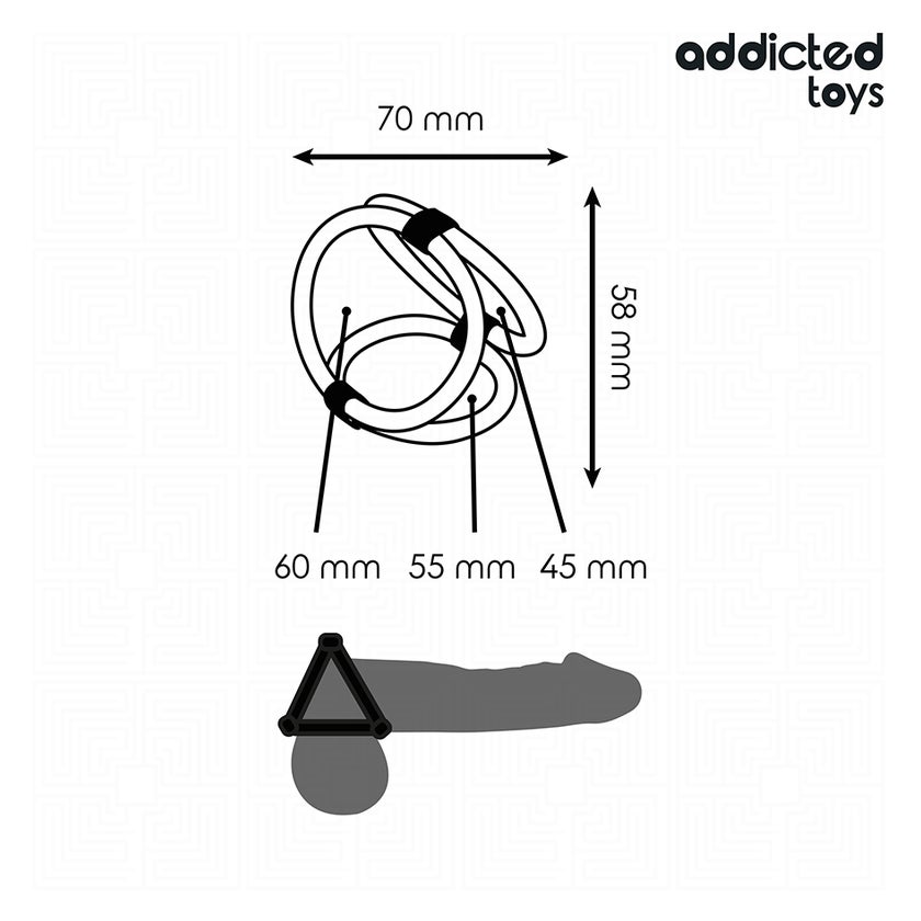 Addicted Toys - Dreifach Penisring 1 St günstig kaufen