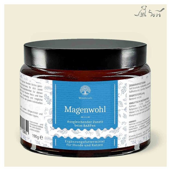 Magenwohl - Dein BARF-Zusatz bei Übersäuerung - Tiegel 190g 0.19 kg