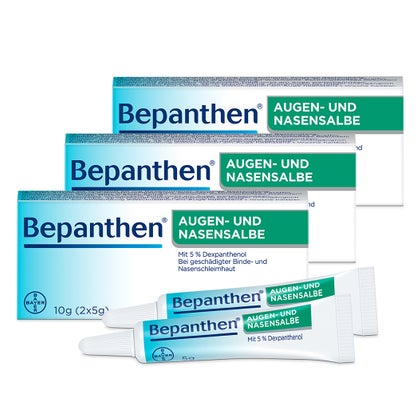 3x Bepanthen Augen- Und Nasensalbe – Je 10 G – PZN 1578675 Von Bayer