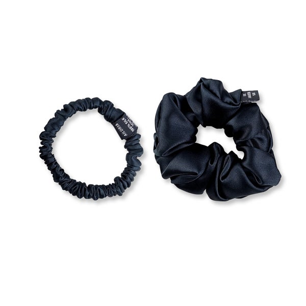 DOUX Set Scrunchies S und M aus Seide 2 St