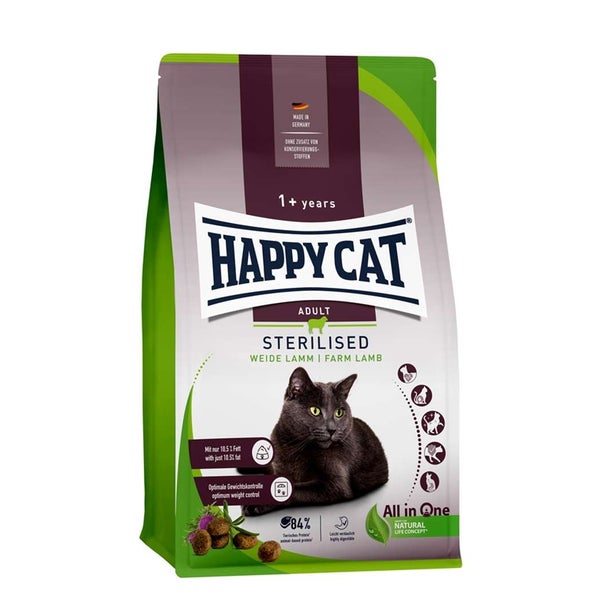 Happy Cat - Sterilised Adult Weide-Lamm 1,3 kg