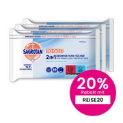 Sagrotan 2in1 Tücher 15er Dreierpack 3X15 St