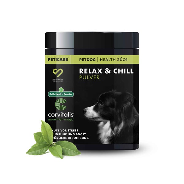 Peticare Relax-Mix Pulver für Hunde, beruhigendes Ergänzungsfutter-Mittel 100 g