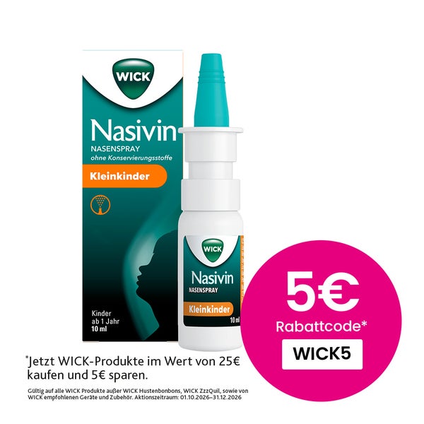 Wick Nasivin Nasenspray Ok Kleinkinder 0,25 Mg/ml 10 ml