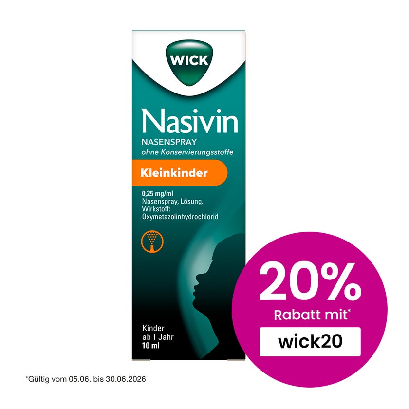 Wick Nasivin Nasenspray Ok Kleinkinder 0,25 Mg/ml 10 ml