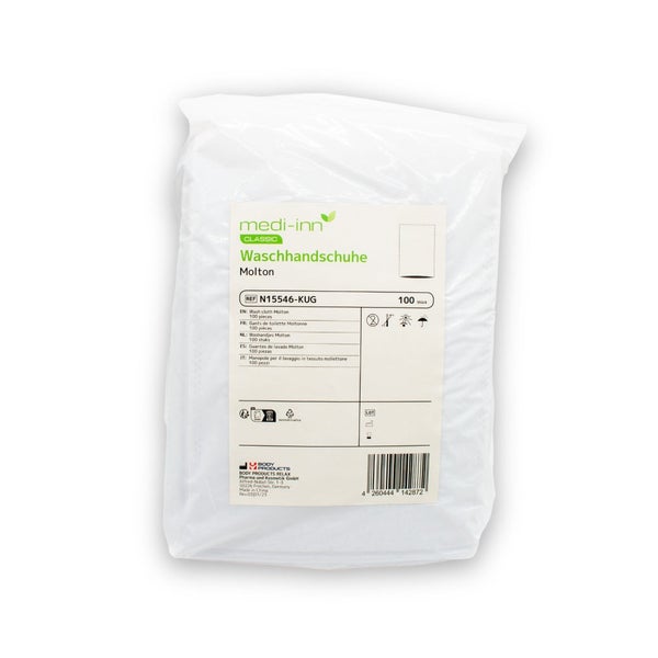 Medi-Inn Einmal-Waschhandschuhe molton 15 x 23 cm 100er Packung 16x100 St