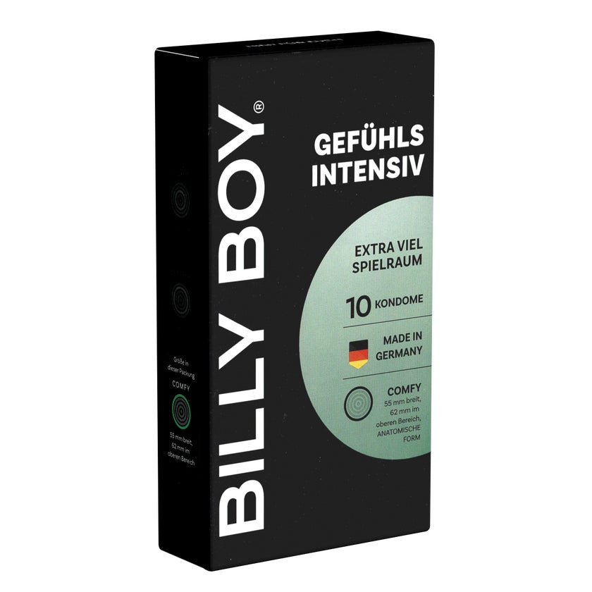 Gefühlsintensiv – 10 Premium-Kondome, extra Freiraum 55mm-62 (10 Kondome) 10 St