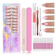 Falsche Nägel 150 Stück Kit 5 Farben Gradient Mandel 1 ml (1 1 St
