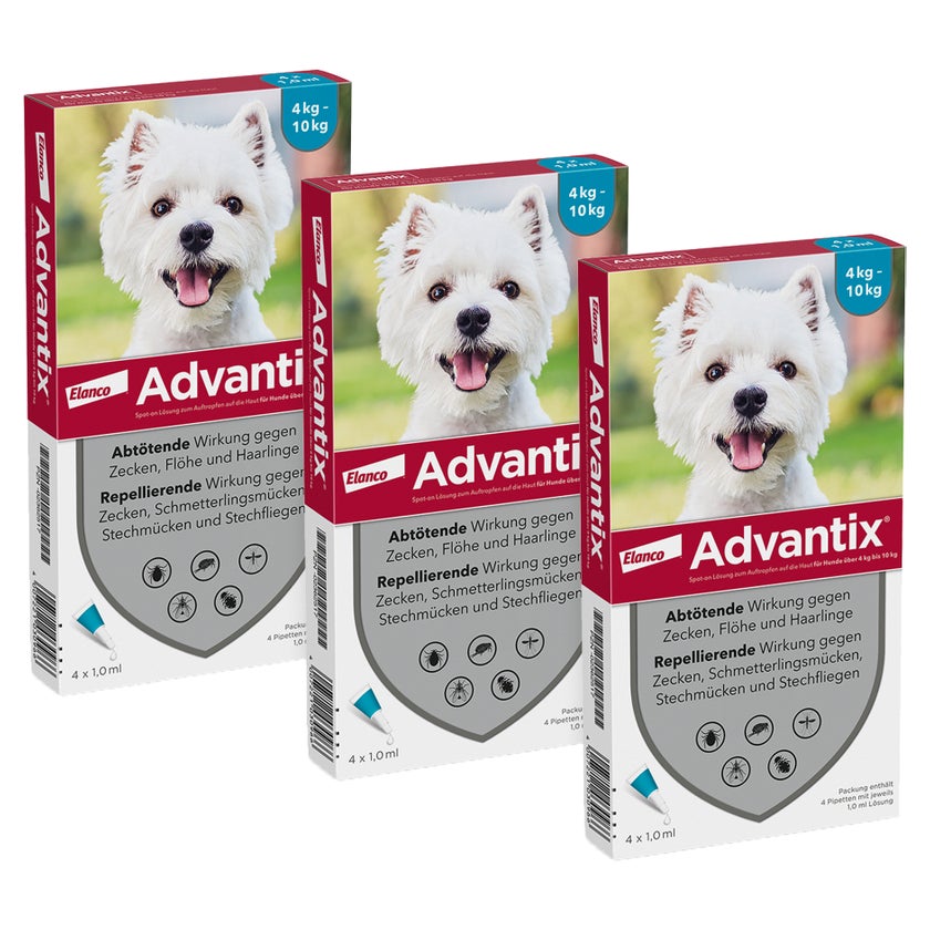 Advantix Spot-on Hunde 4-10 kg 3X4 St