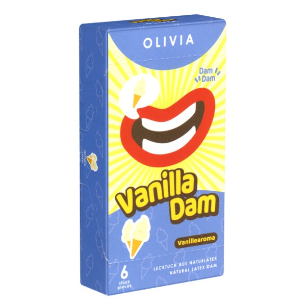 «Vanilla» Lecktücher – 6 Stück, Naturkautschuklatex, Vanille (6 Tücher) 6 St