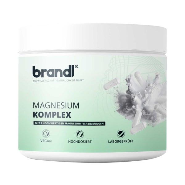 brandl® Magnesium Kapseln hochdosiert | Premium Magnesium Komplex | Unabhängig laborgeprüft 180 St