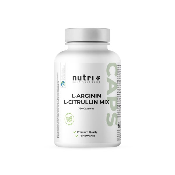 nutri+ L-Arginin L-Citrullin Aminosäure Kapseln - 360 Caps 360 St