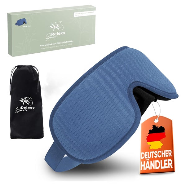 OMNIRELEXX Schlafmaske, Schlafbrille für Frauen & Herren (B) 1 St
