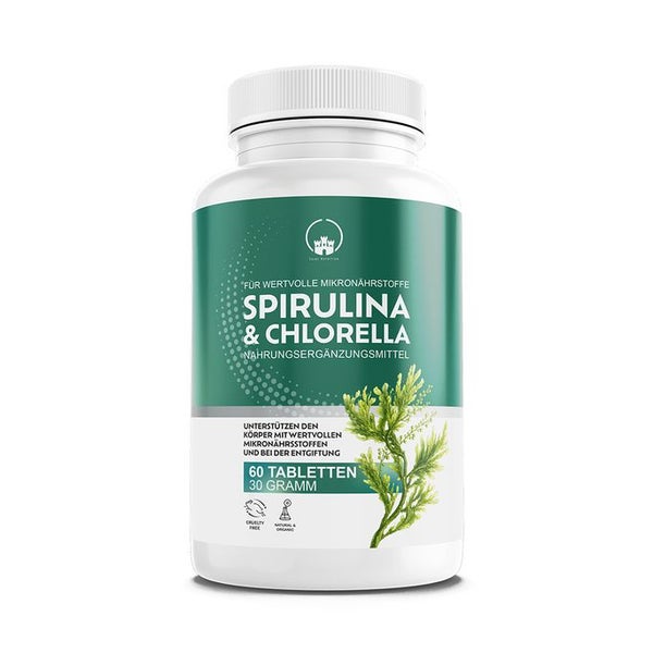 Saint Nutrition Spirulina Chlorella Kapseln 30 g