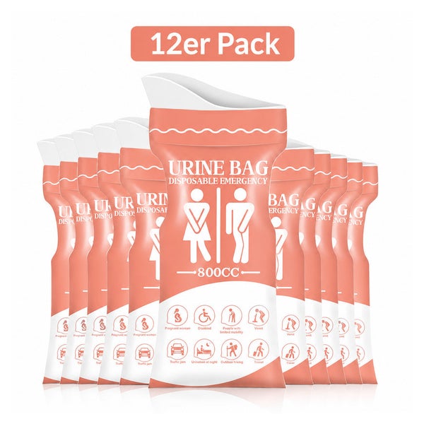 COOL-i Notfall Urinbeutel 12er 800 ml, Pink 12 St