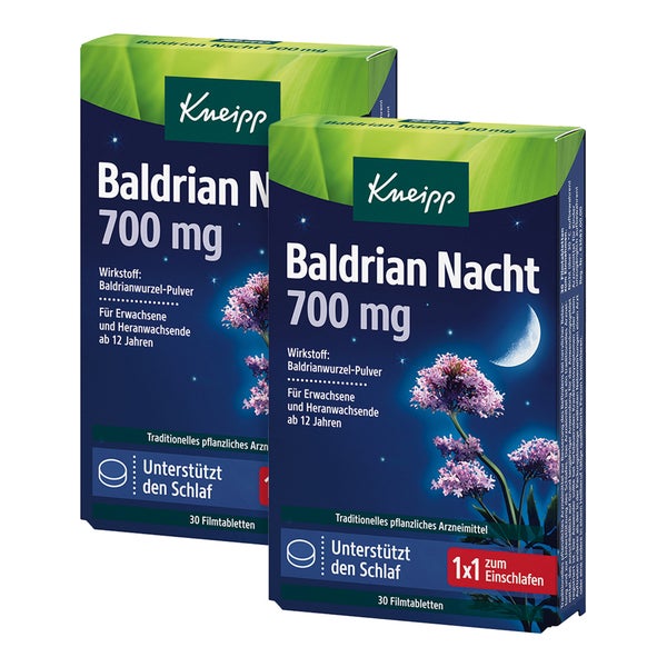 Kneipp® Baldrian Nacht 700 mg Doppelpack 2X30 St