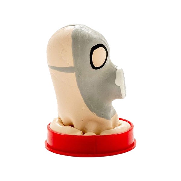 Scherzkondom mit Figur «Gasmaske» 1 Stück, handbemalt (1 Stück) 1 St