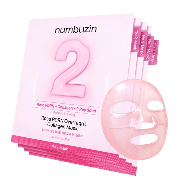 Numbuzin No.2 Rose PDRN Overnight Collagen Mask Set 4 St