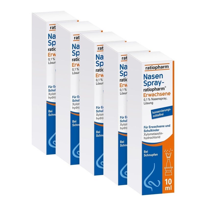 Nasenspray-ratiopharm Erwachsene Fünferpack 5X10 ml