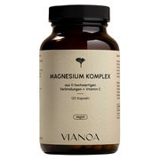 VIANOA Magnesium Komplex - 11 Magnesiumformen + Vitamin C 120 St