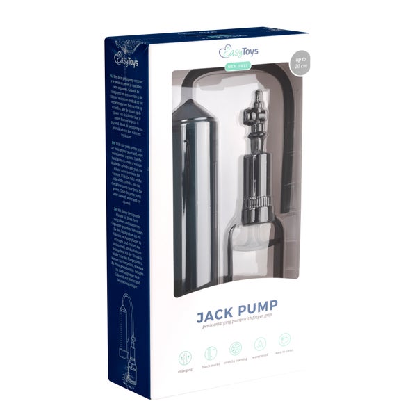 Jack Pump - Penispumpe, schwarz, 28 cm mit Griff, Maßskala (1 Stück) 1 St