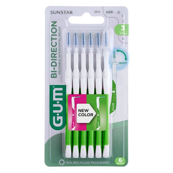 Gum Bi-direction Interdentalb.1,2 Mm Grün 6 St