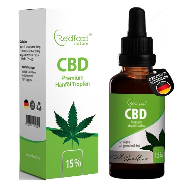 CBD ÖL 15 % Vollspektrum Hanf Öl (4500mg) 30 ml