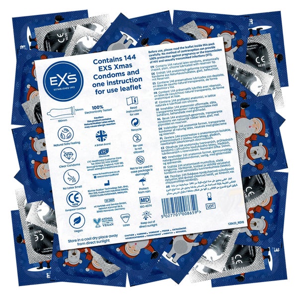 «Xmas» - 144 Winterkondome, nominale Breite 54 mm (144 Kondome) 144 St