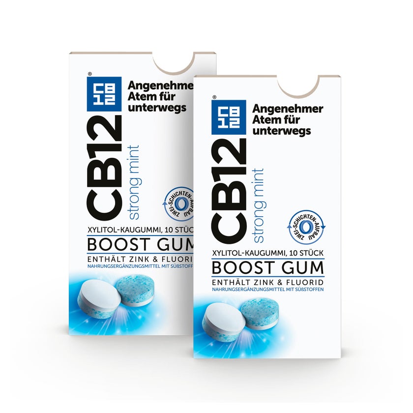 CB12® strong mint Xylitol-Kaugummi Doppelpack 2X10 St